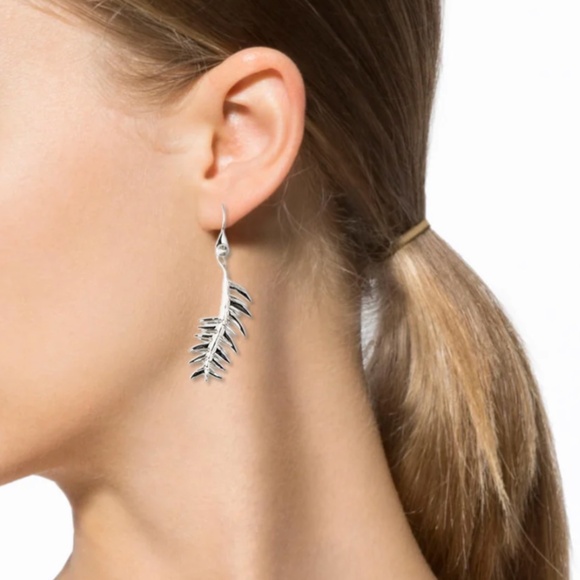 Eddie Borgo Frond Drop Earrings Gold Color - Picture 4 of 6